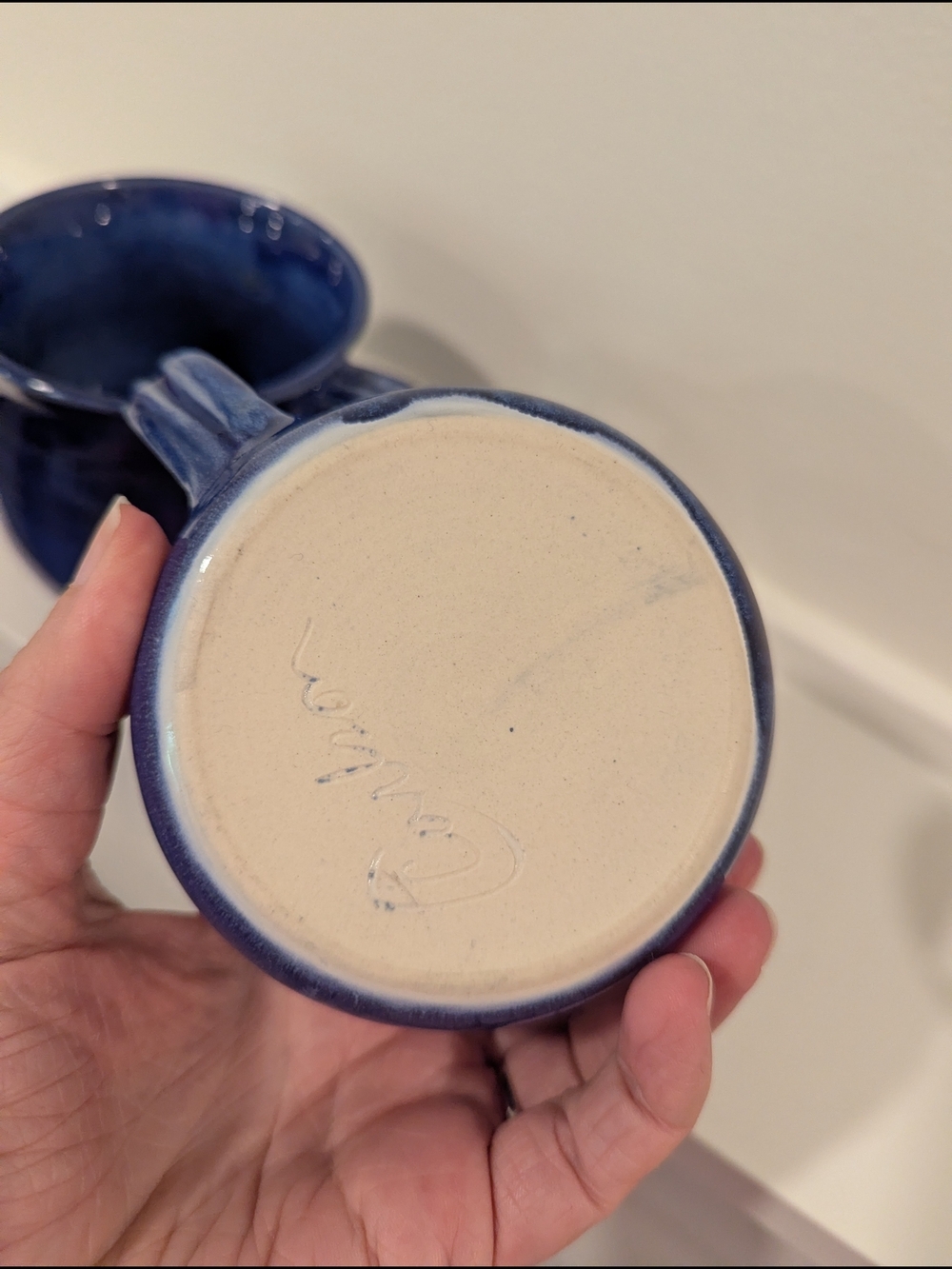 Handmade Deep Blue Mug Set - Picture 5 of 9